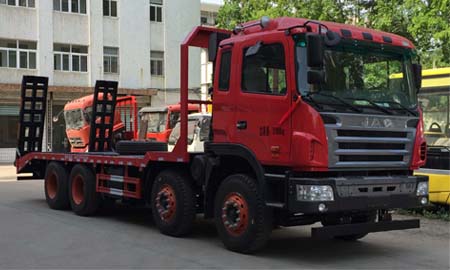 江淮格尔发前四后八国五平板运输车DLQ5310TPBY5挖掘机运输车