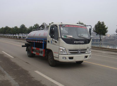 福田奥铃国五蓝牌吸粪车